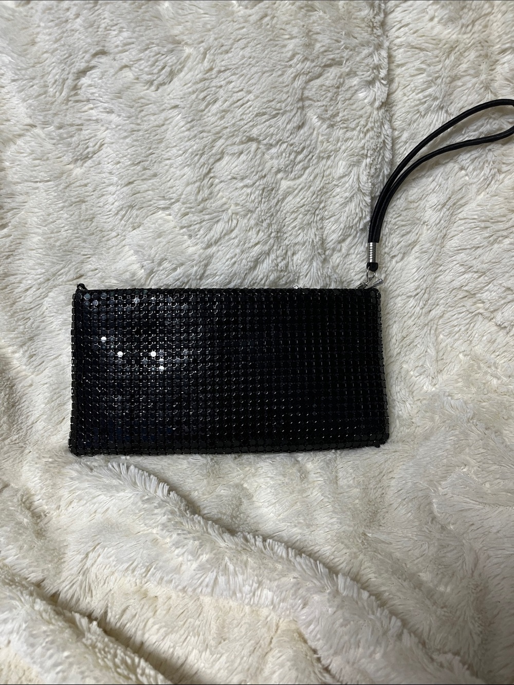 Charming Charlie Black Sequin Wristlet Clutch